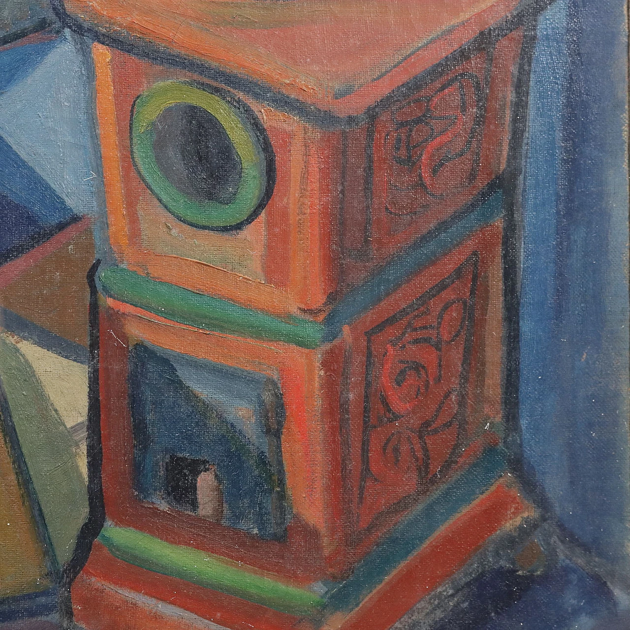 Dipinto contemporaneo di Alvaro Monnini, olio su tela, anni '40 7