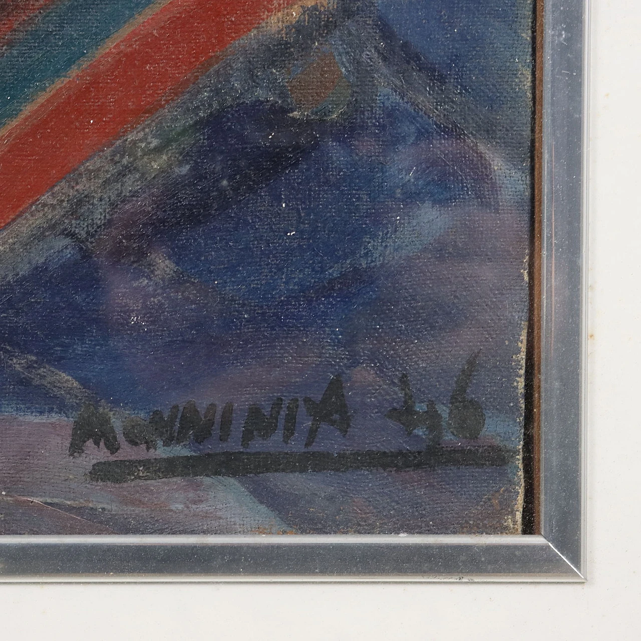 Dipinto contemporaneo di Alvaro Monnini, olio su tela, anni '40 8