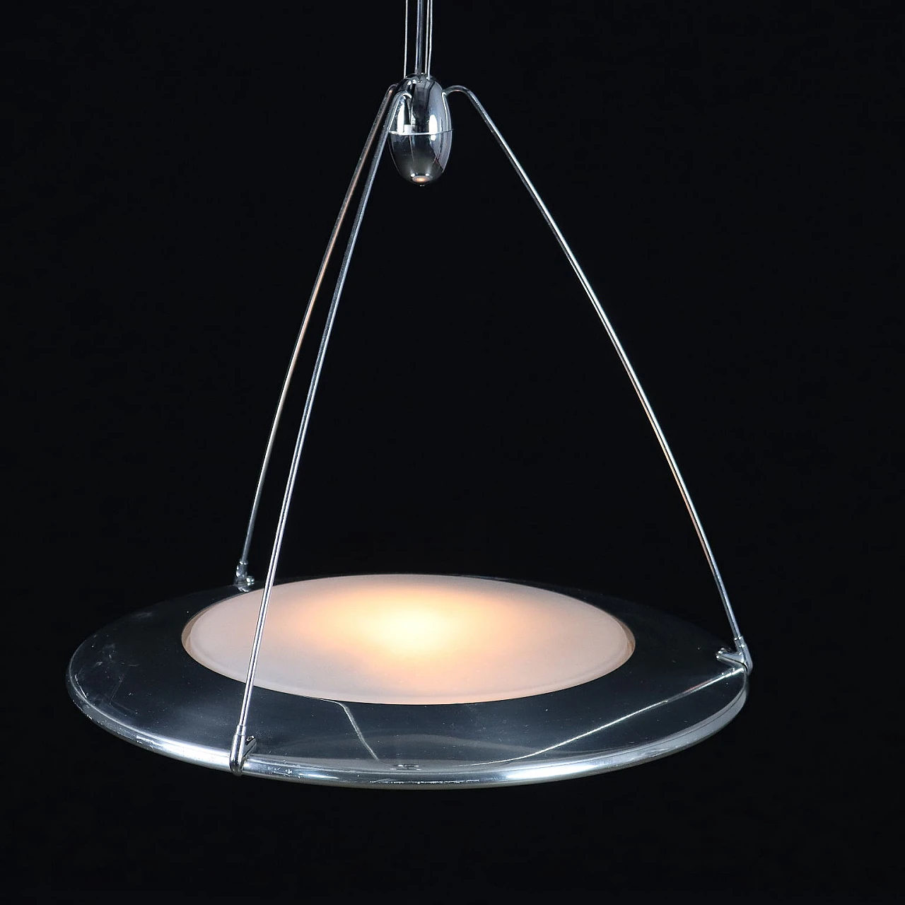 Pair of Mira ceiling lamps by Ezio Didone for Arteluce, 1980s