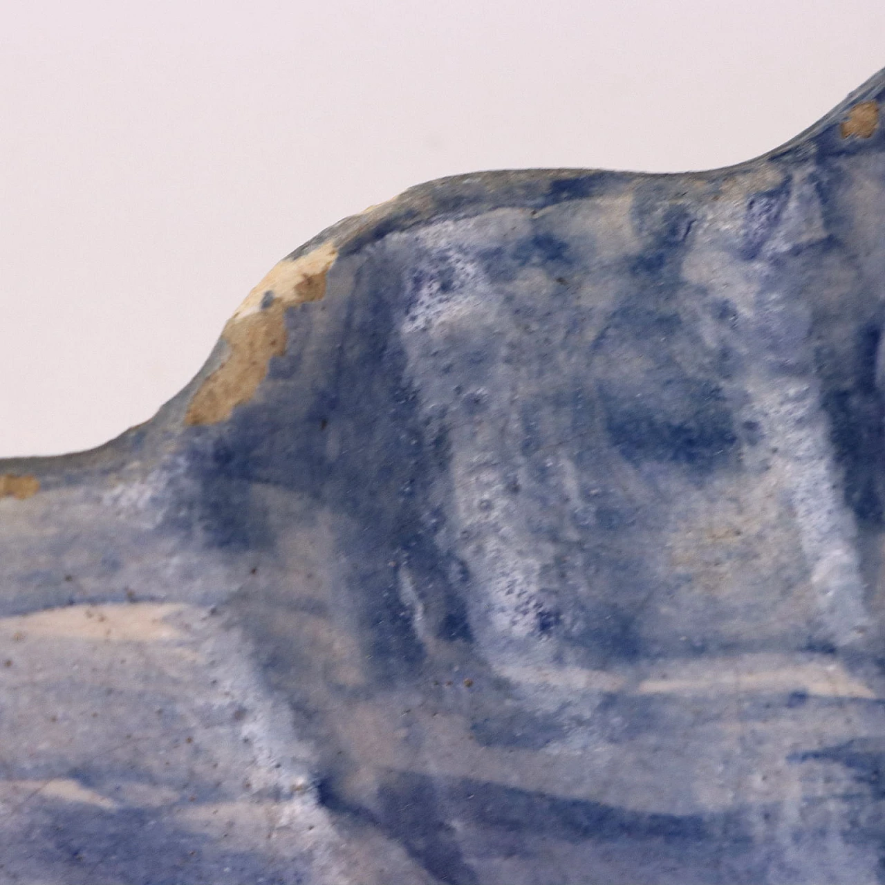 Savona majolica plate decorated in monochrome blue, 19th century 10