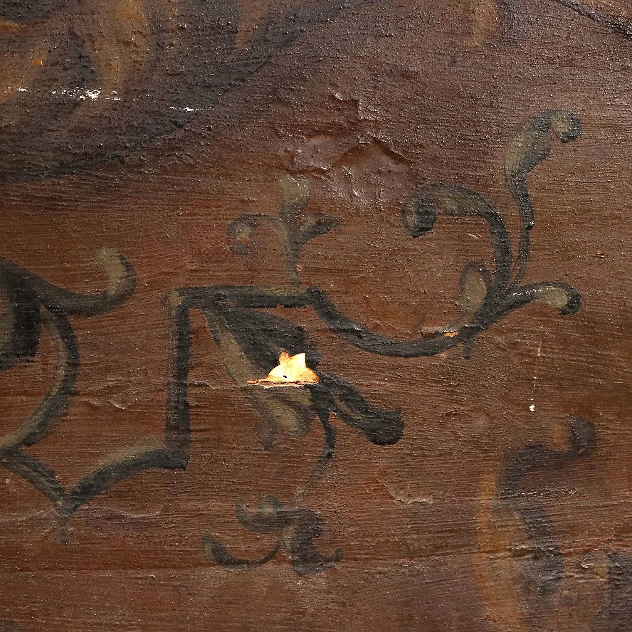 Panca Barocca in pioppo laccato e dipinto, inizio '700 9