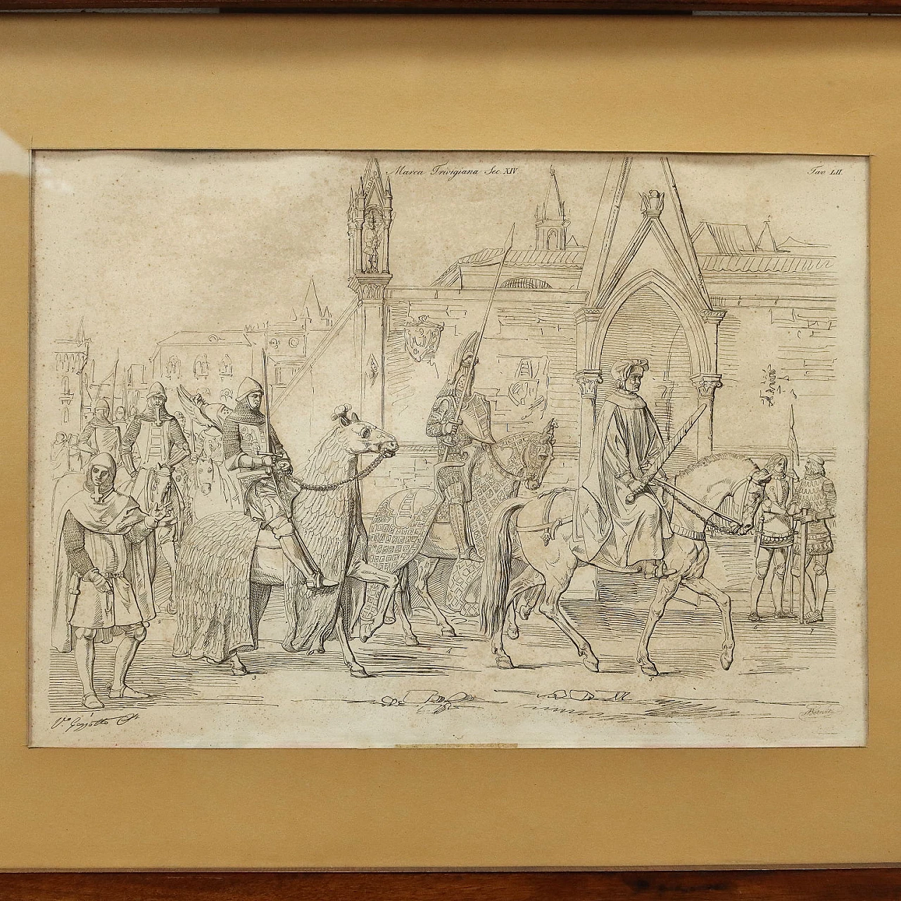 4 Incisioni con disegni di Vincenzo Gazzotto, bulino su rame, '800 4