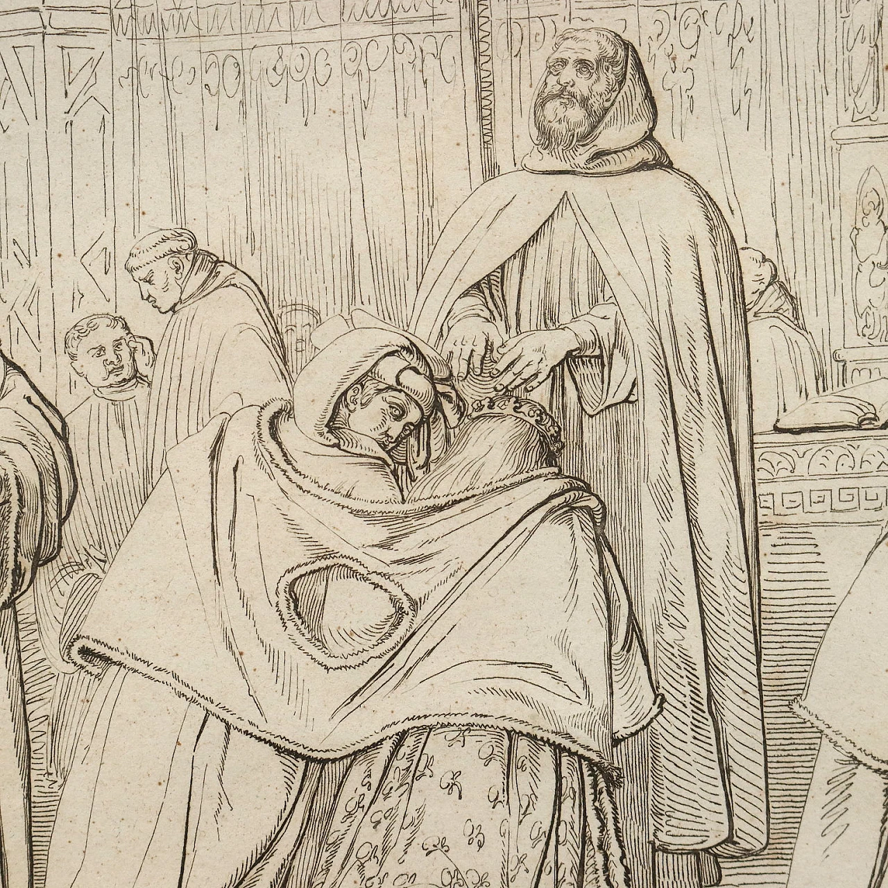 4 Incisioni con disegni di Vincenzo Gazzotto, bulino su rame, '800 10