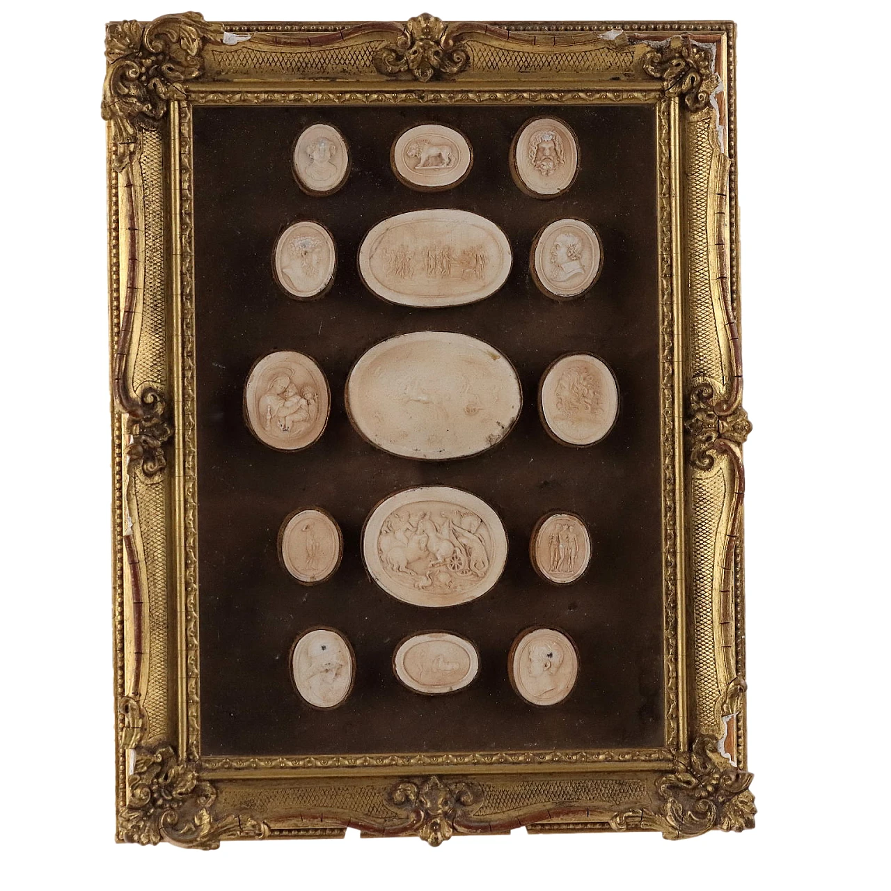 Antique Cameos Plaster Paoletti-Liberotti Gran Tour Italy XIX Century 1