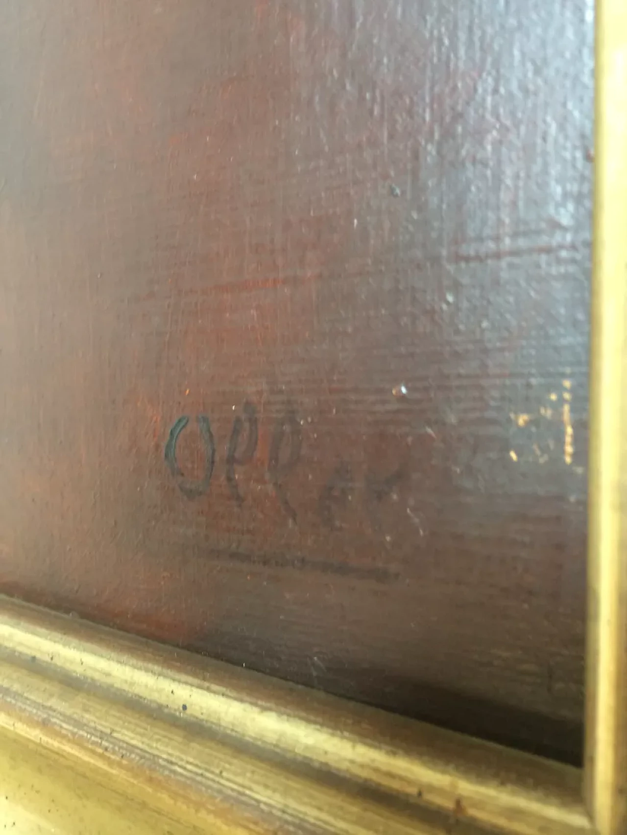 Uomo con barba e pipa firmato da Oller, primo '900 6