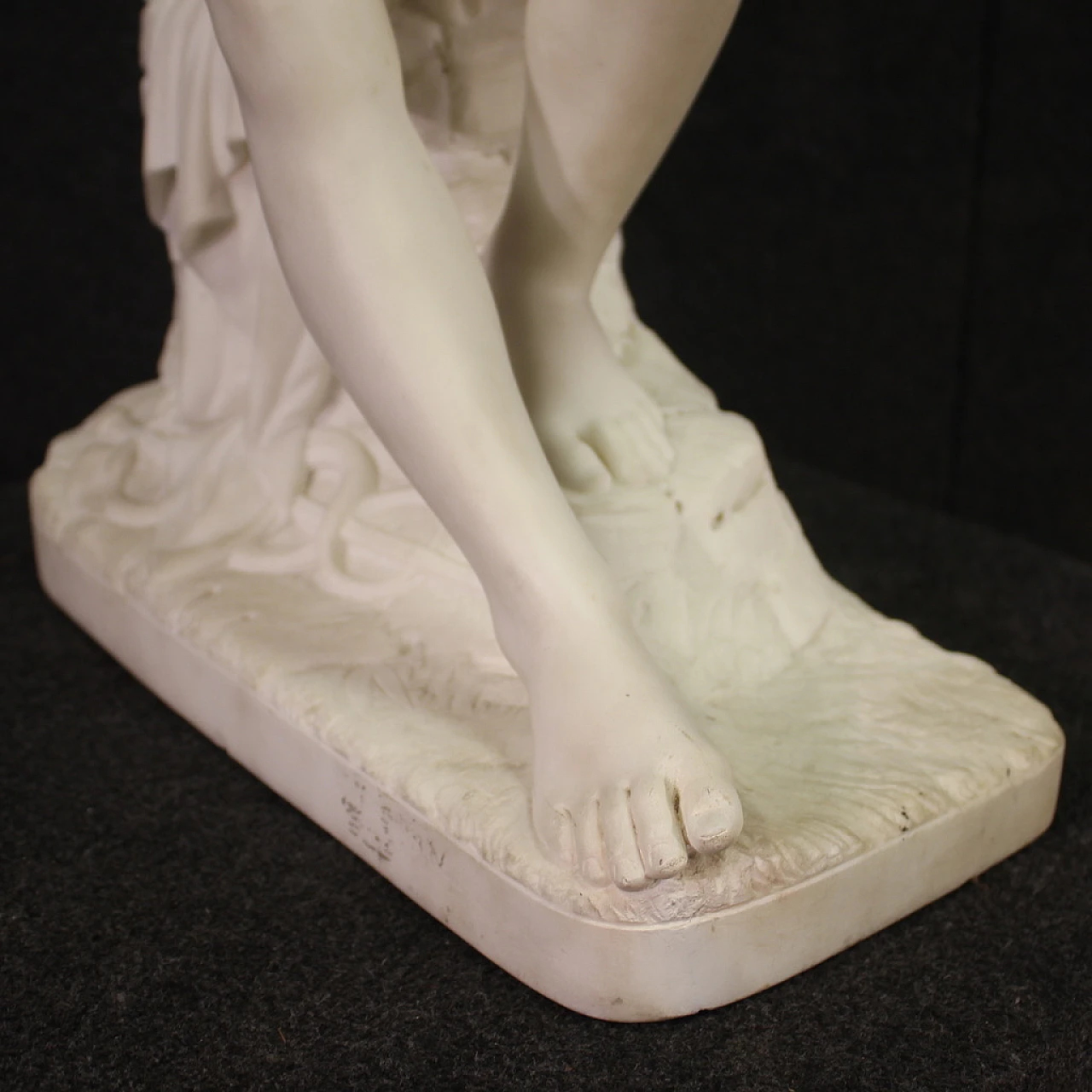 Mercury, Neoclassic Carrara marble sculpture, 19th century 2