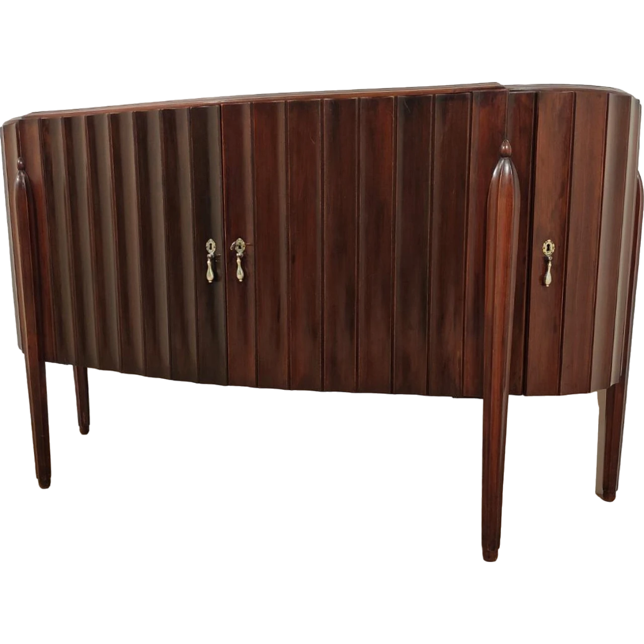 Credenza 4 ante in mogano design di Jacques E. Ruhlman, anni '40 10