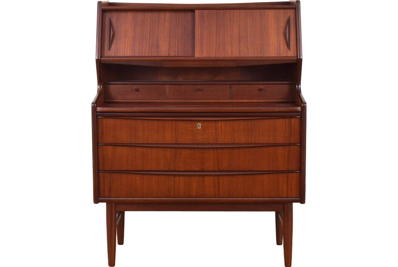 Secretaire danese Mid-Century in teak, anni '60 20