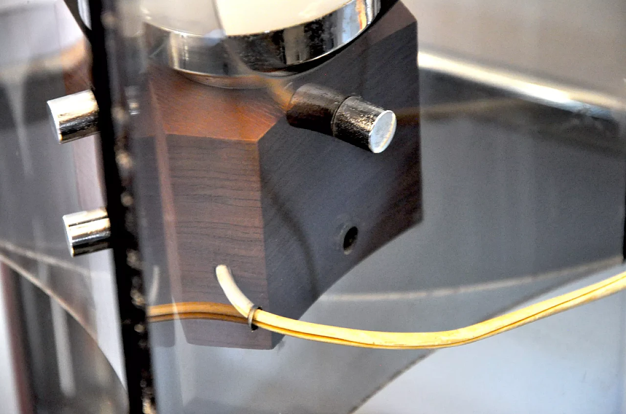 Coppia di lampade danesi in metacrilato e legno, anni '50 5