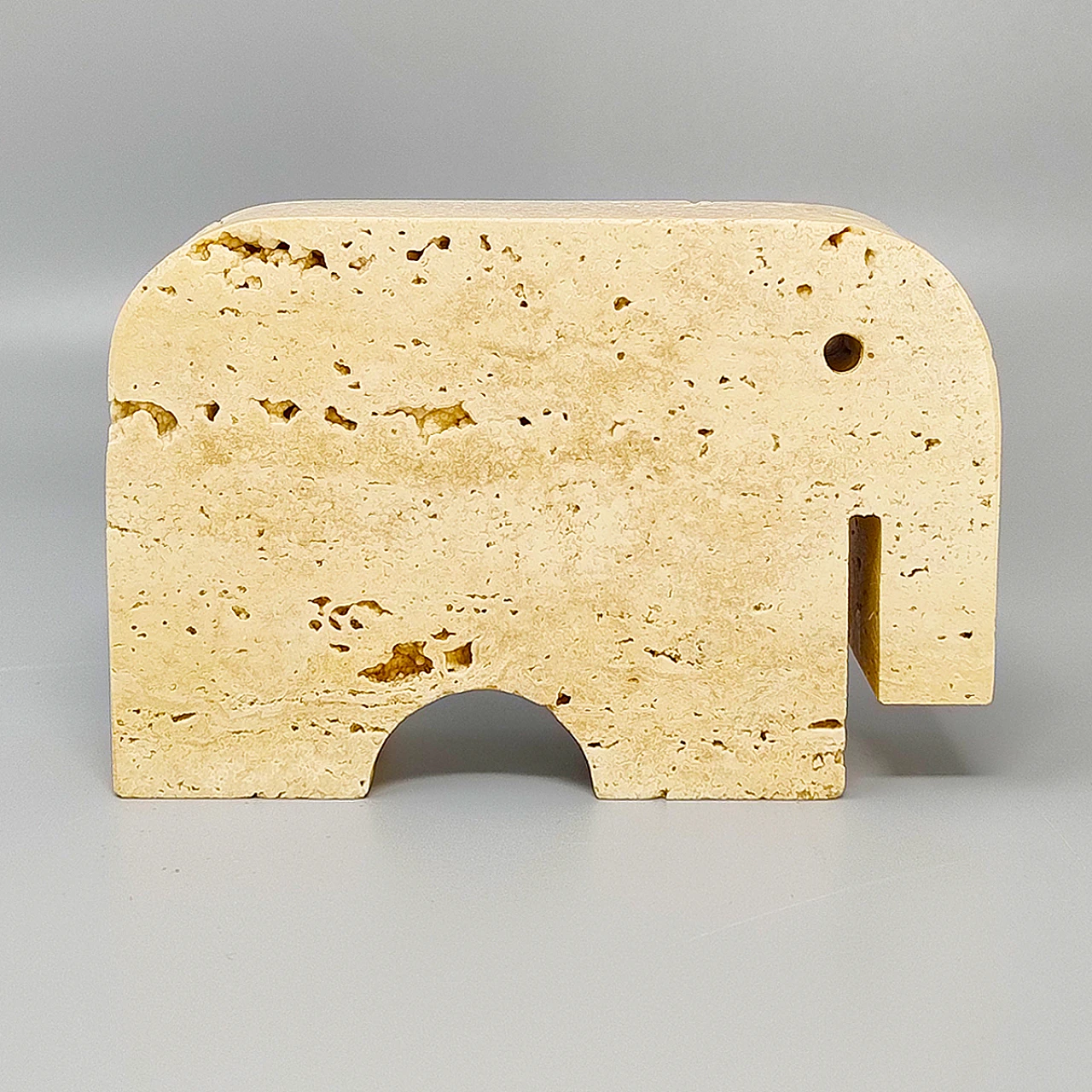 1970s Original Travertine Elephant Sculpture by Enzo Mari for F.lli Ma 2
