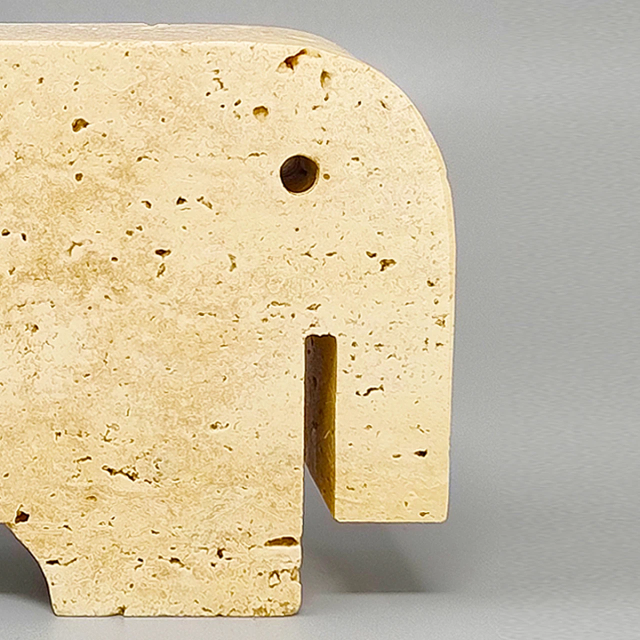 1970s Original Travertine Elephant Sculpture by Enzo Mari for F.lli Ma 7