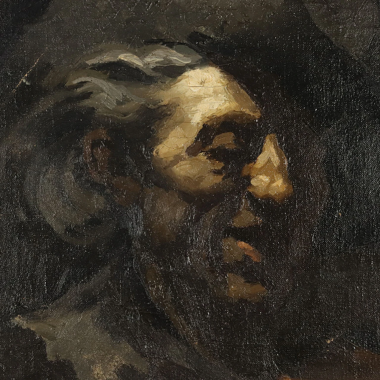 E. A. Campestrini, Il suonatore di violino, olio su tela 3