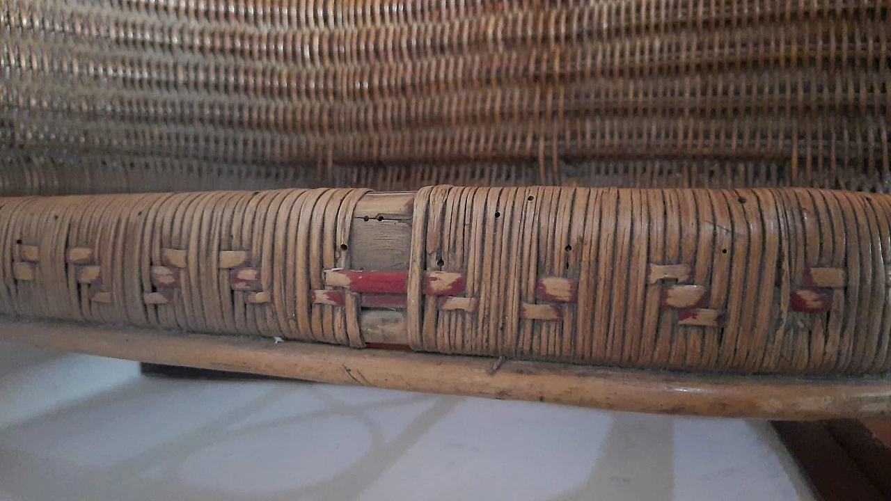 Wicker sofa, 1950s 8