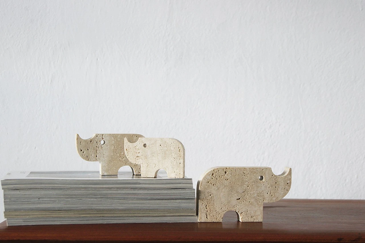 3 Travertine animal sculptures by Fratelli Mannelli, 1970s 2