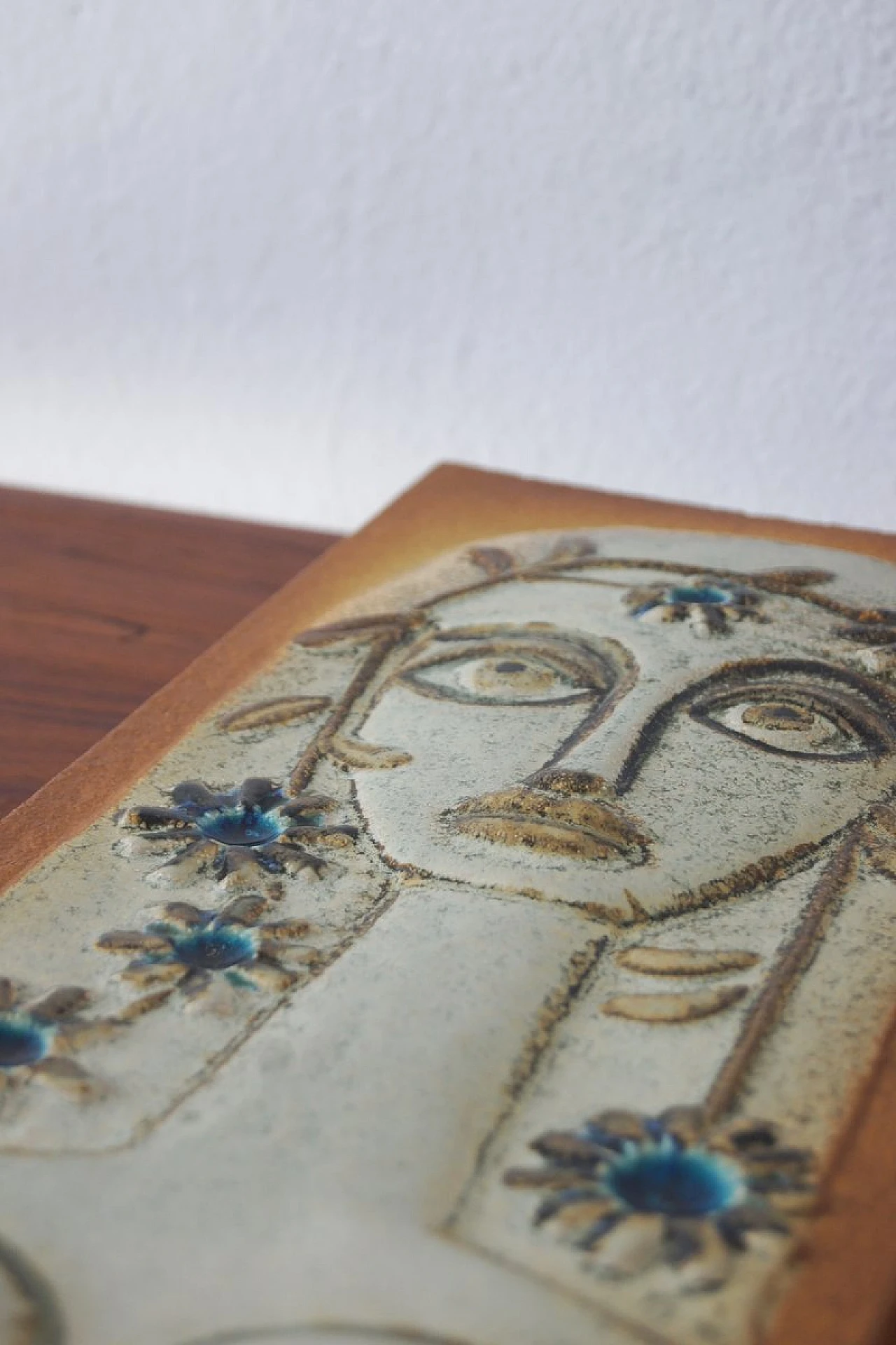 Relief Woman Plate in Ceramic by Josef Simon for Søholm Stentøj, 1960s 2