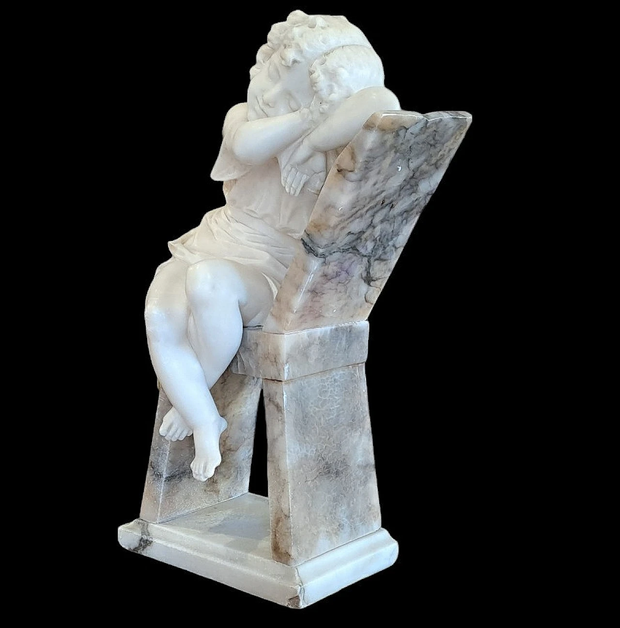 Eugenio Battaglia, Sleeping little girl, alabaster statute, '900 2