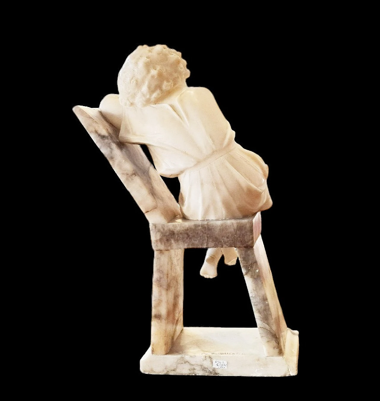 Eugenio Battaglia, Sleeping little girl, alabaster statute, '900 4