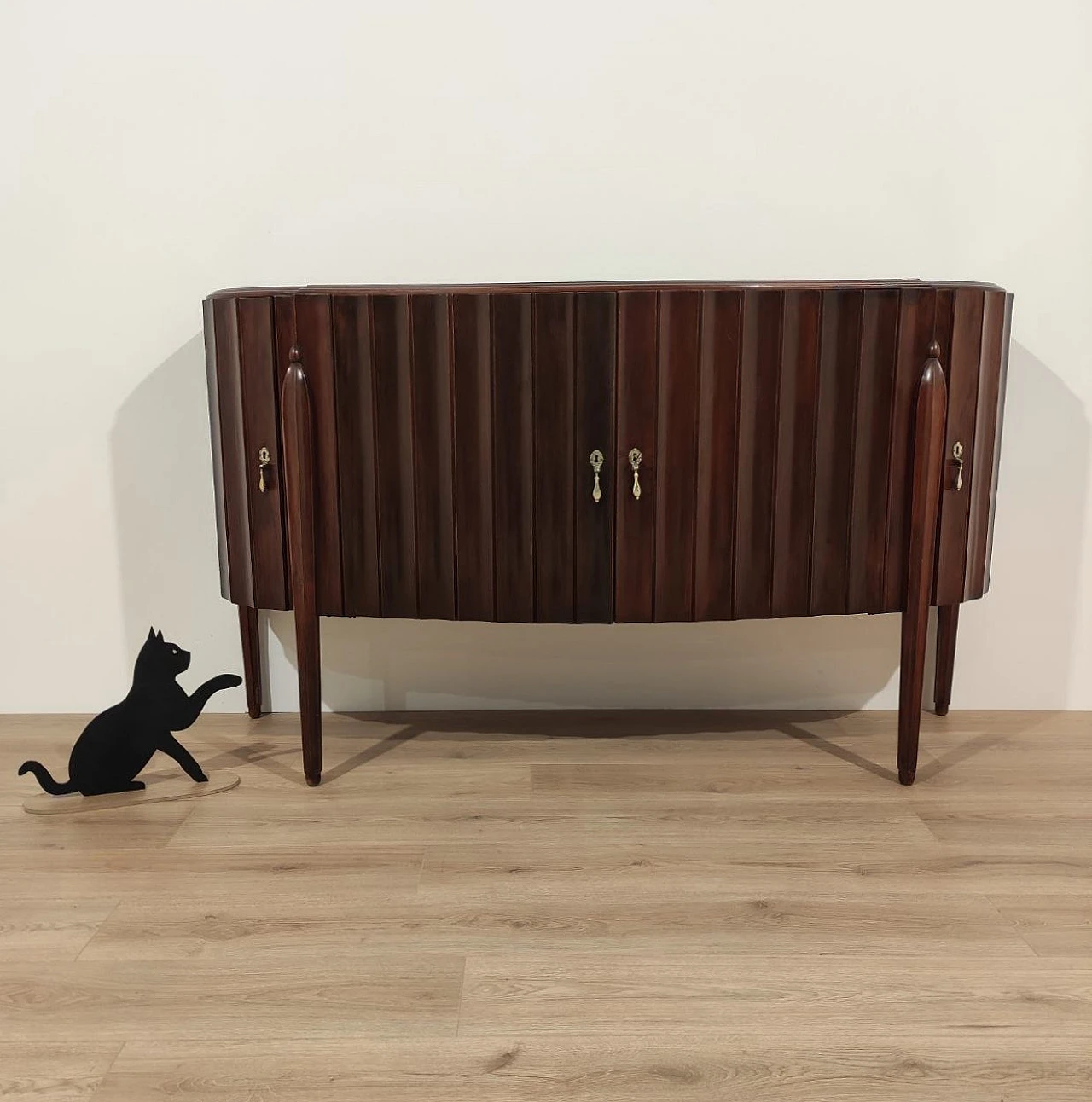 Credenza 4 ante in mogano design di Jacques E. Ruhlman, anni '40 11