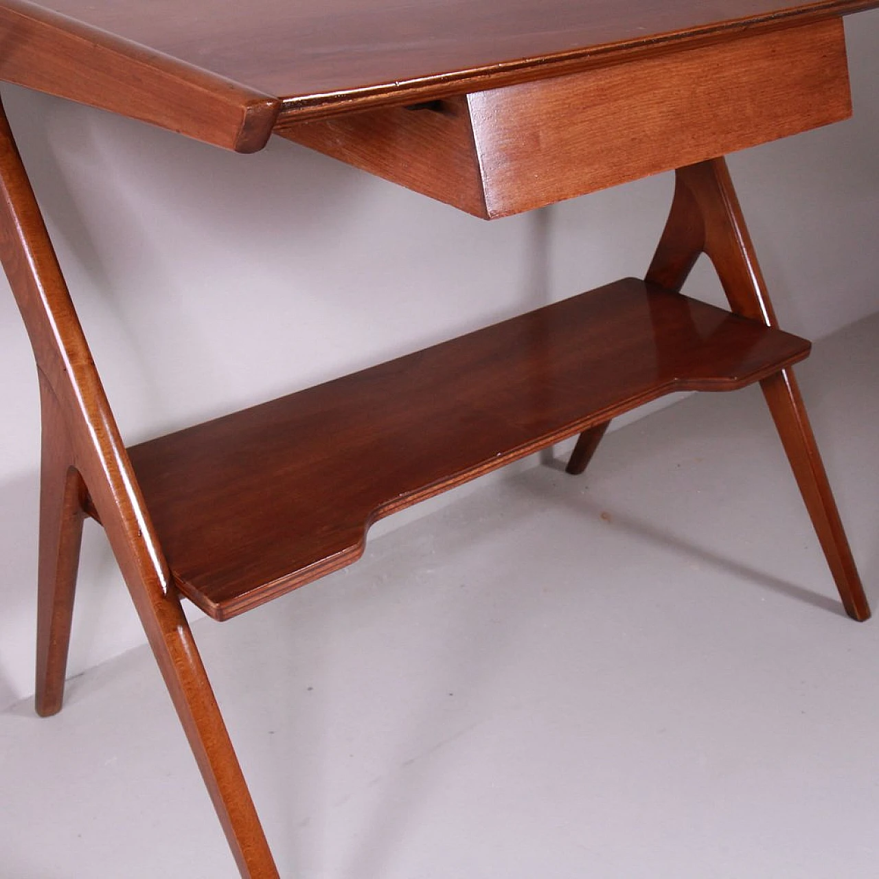 Mid-Century wooden console, 1950s 2