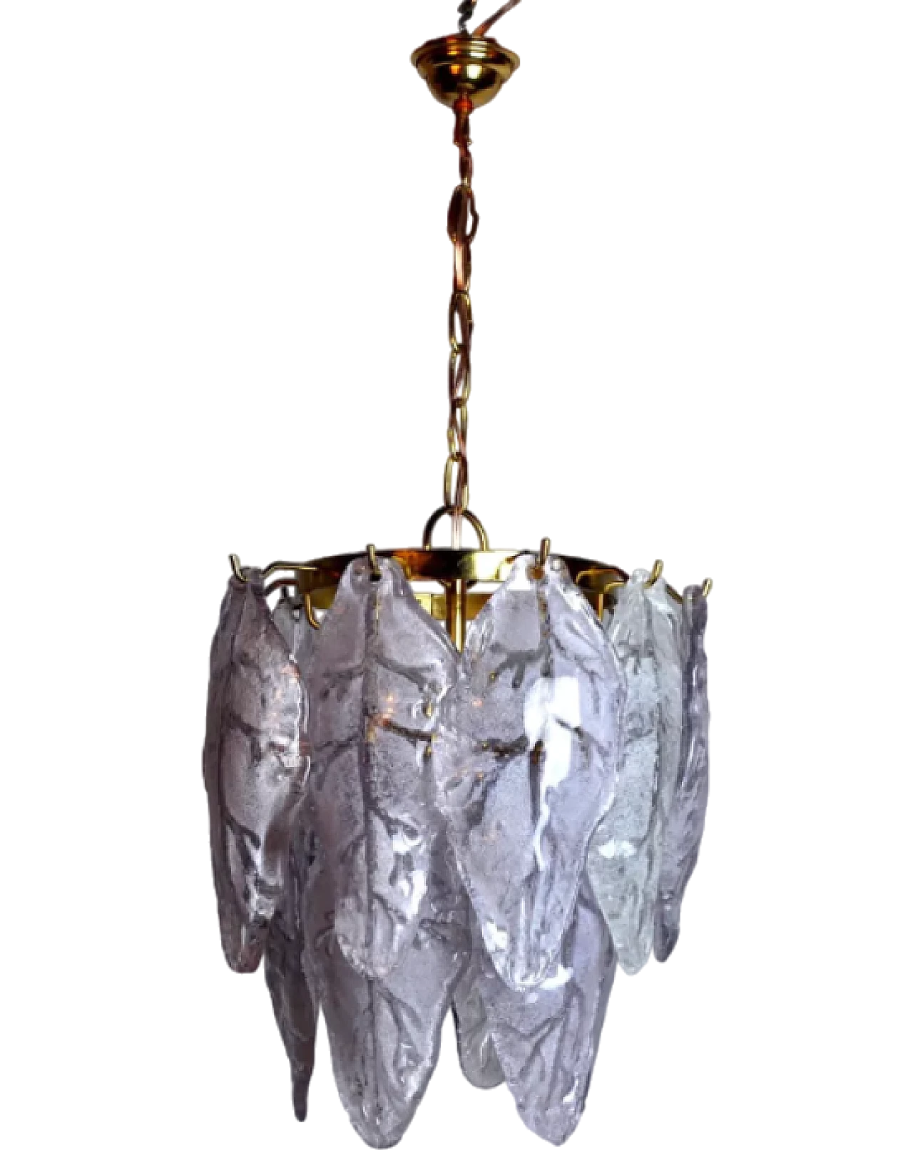 Lilac Murano glass chandelier by Mazzega, 1970s 6