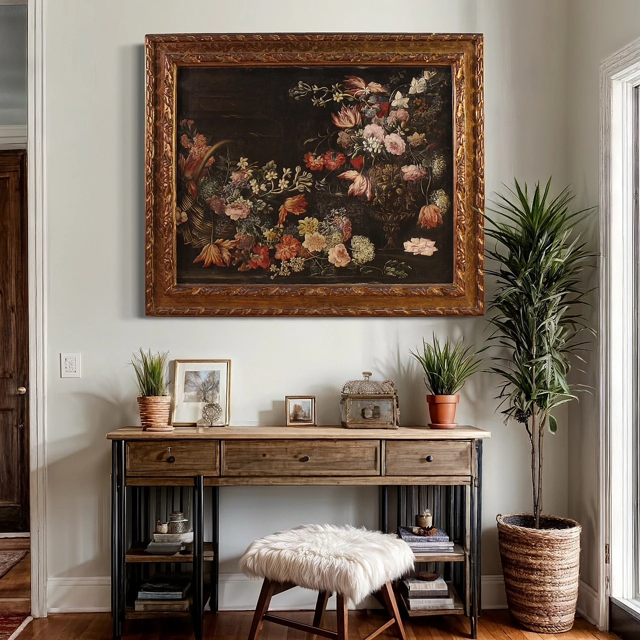 Italian Baroque Still life painting, oil on canvas, 17th century 5