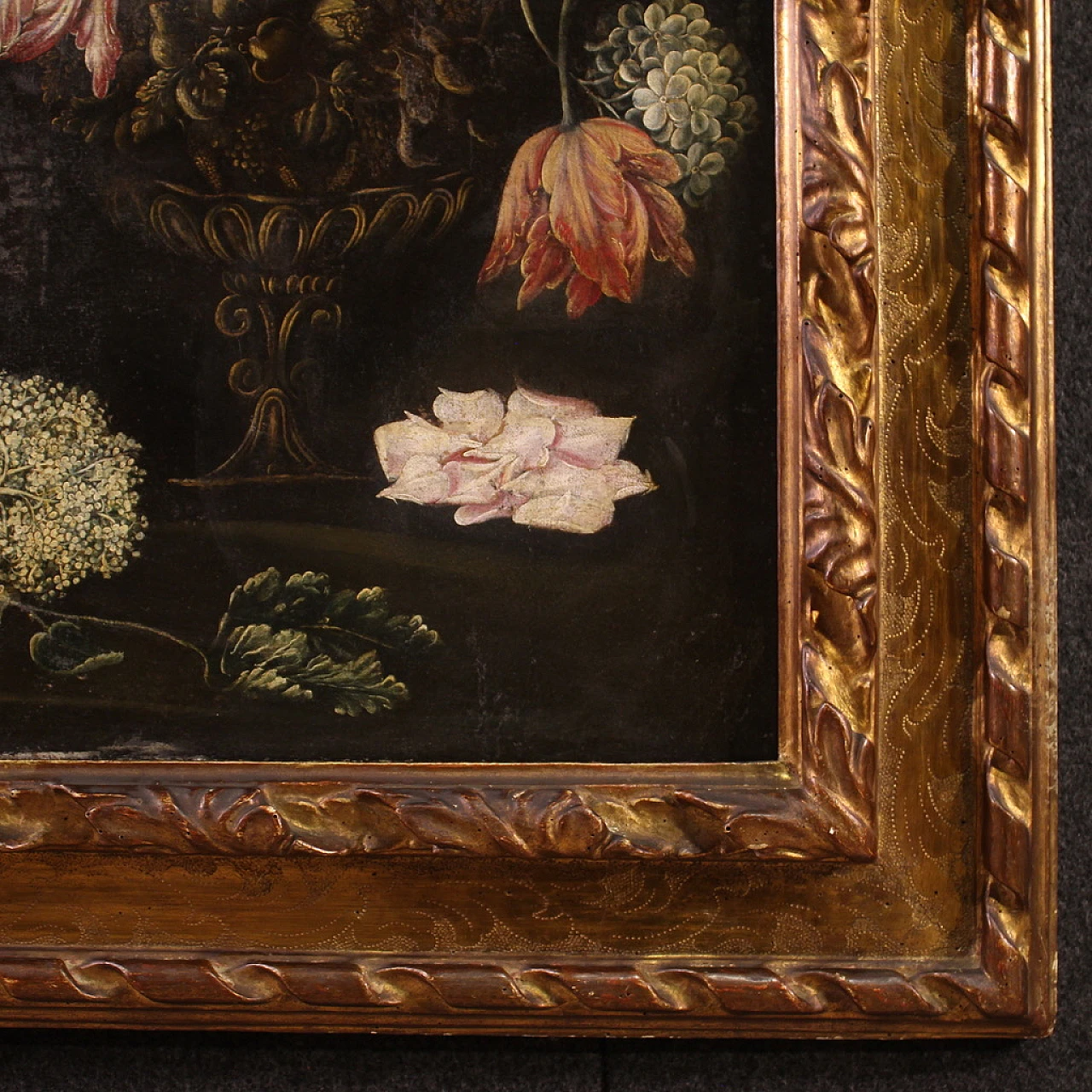 Italian Baroque Still life painting, oil on canvas, 17th century 8