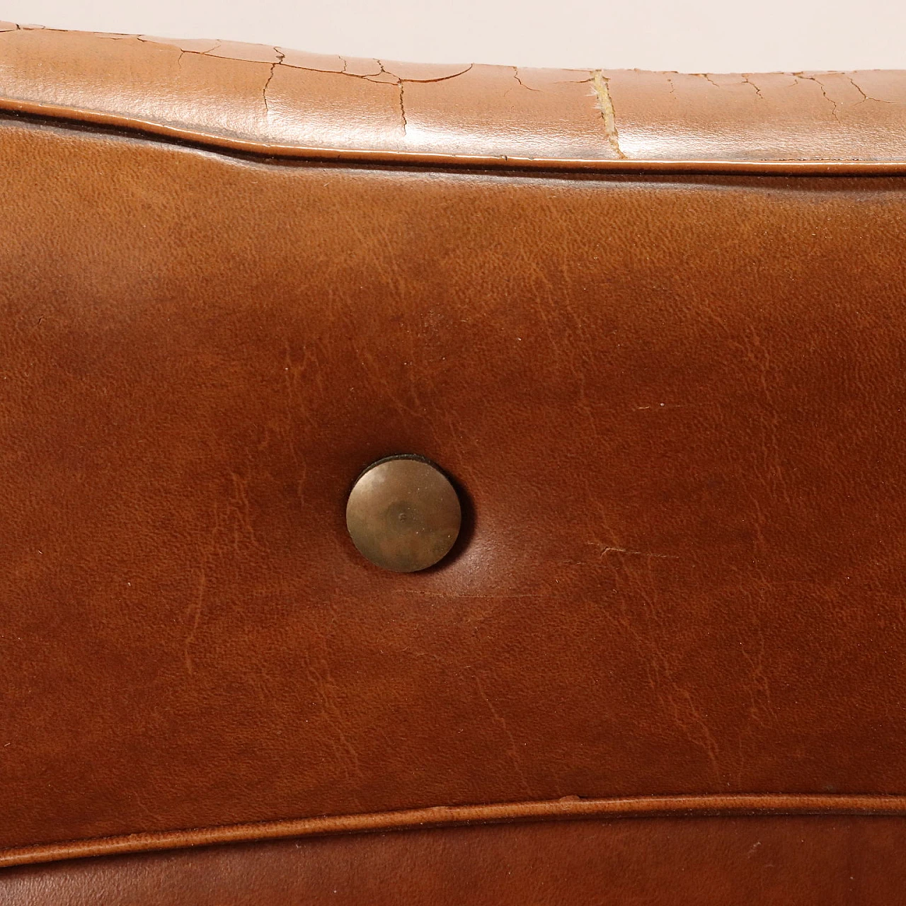 Poltrona reclinabile in skai con gambe in metallo nello stile di Nello Pini, anni '60 5