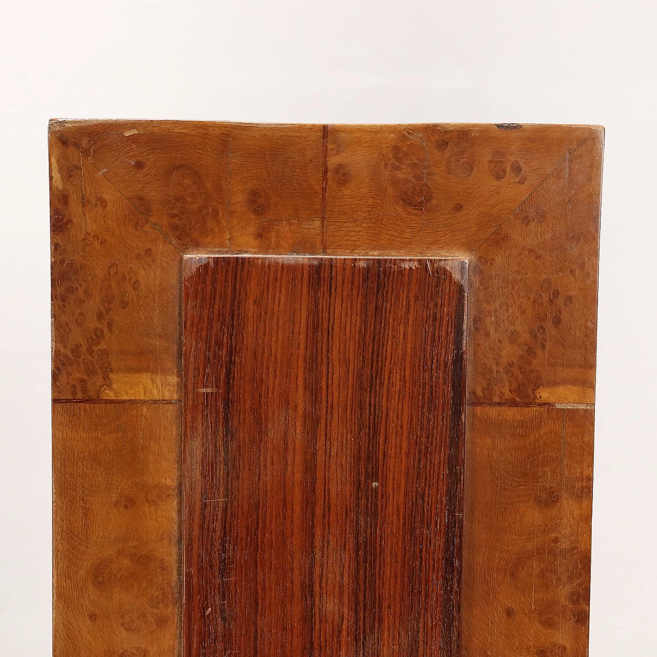 Art Deco briar-root veneered wood column, 1940s 3