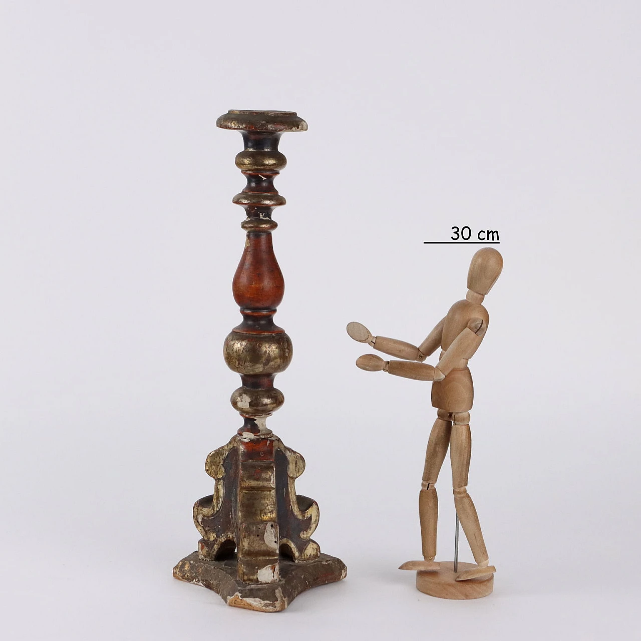 Carved wooden torch, late 19th century 2