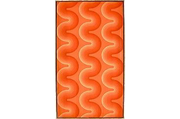 Tavola in tessuto di Verner Panton per Mira Spectrum, anni '70