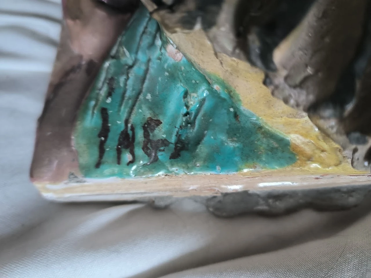 Sculpture "The jazzists" Italian artist ceramic, 60s 2