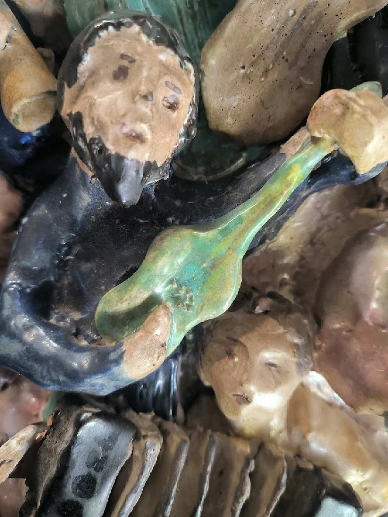 Sculpture "The jazzists" Italian artist ceramic, 60s 11