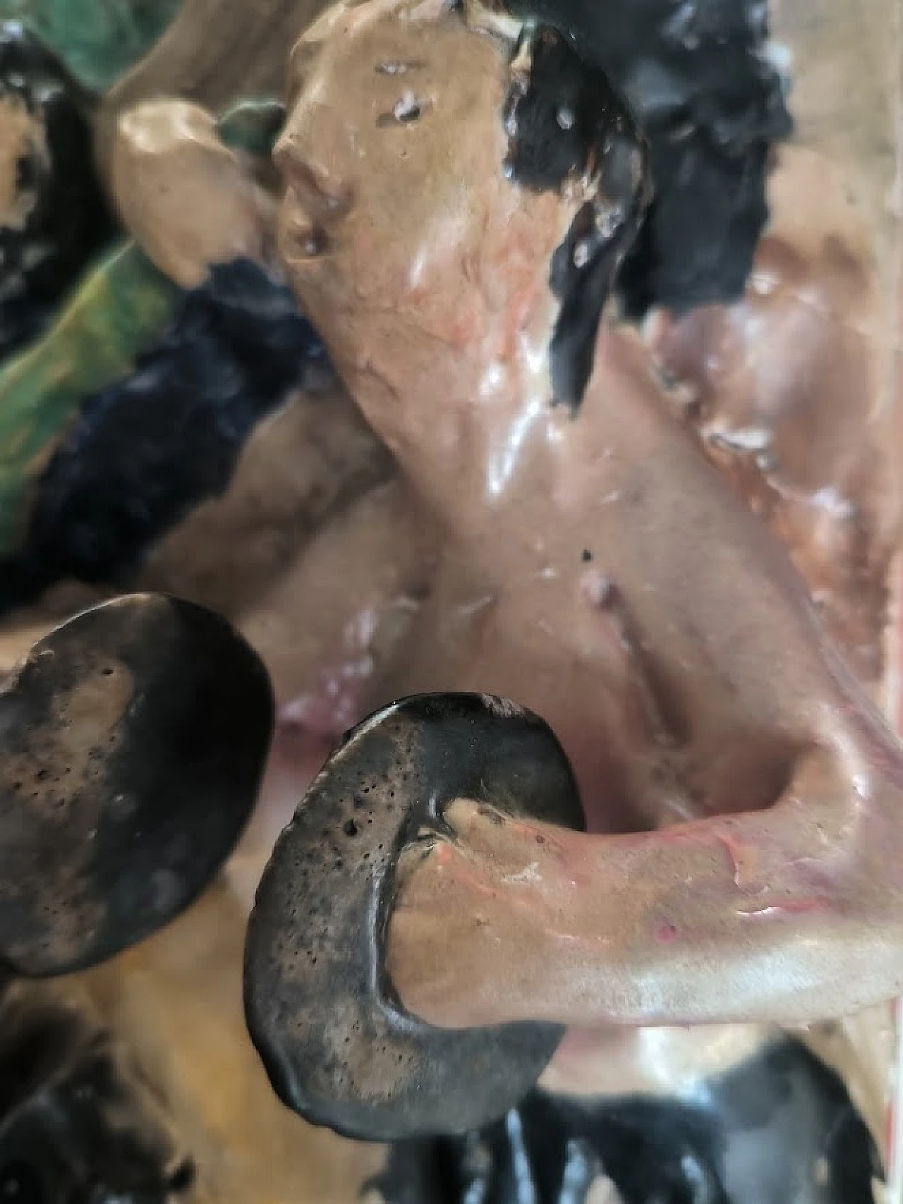 Sculpture "The jazzists" Italian artist ceramic, 60s 12