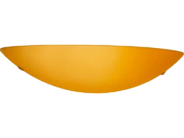 Lampada da parete Bocc in vetro color ambra di Vistosi, anni '90