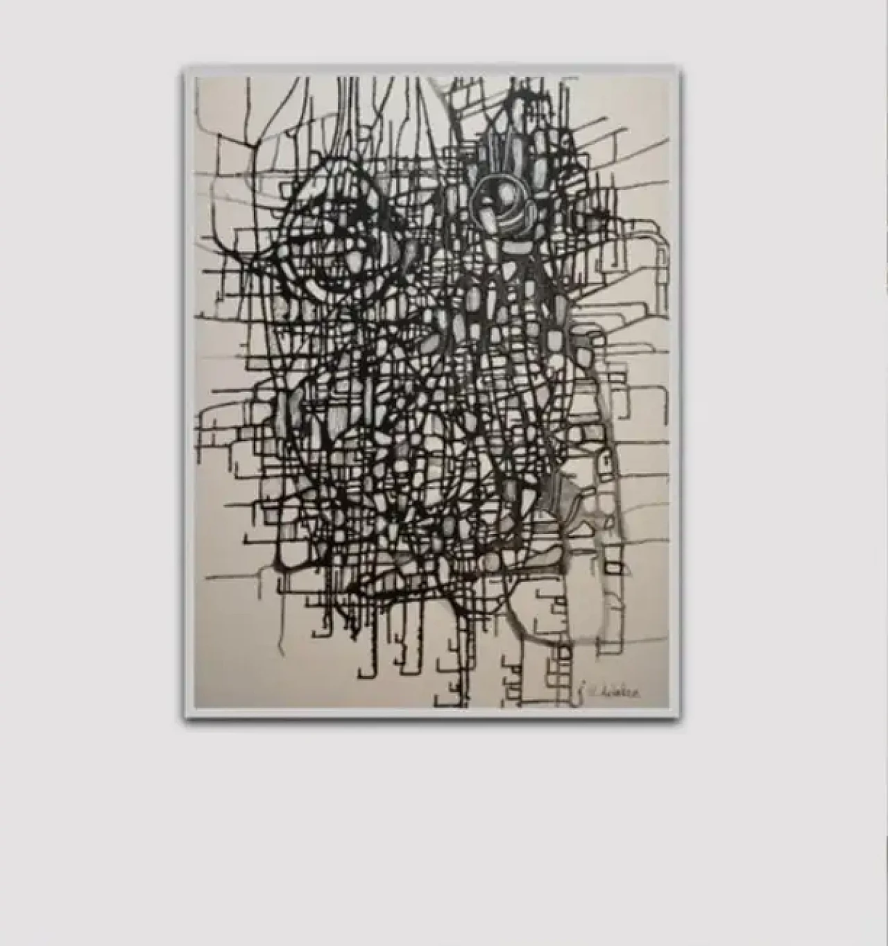 Expectation A 2023, abstract acrylic on canvas by Natia Antadze, 2000s 2