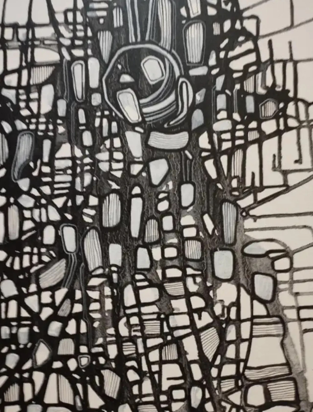 Expectation A 2023, abstract acrylic on canvas by Natia Antadze, 2000s 4