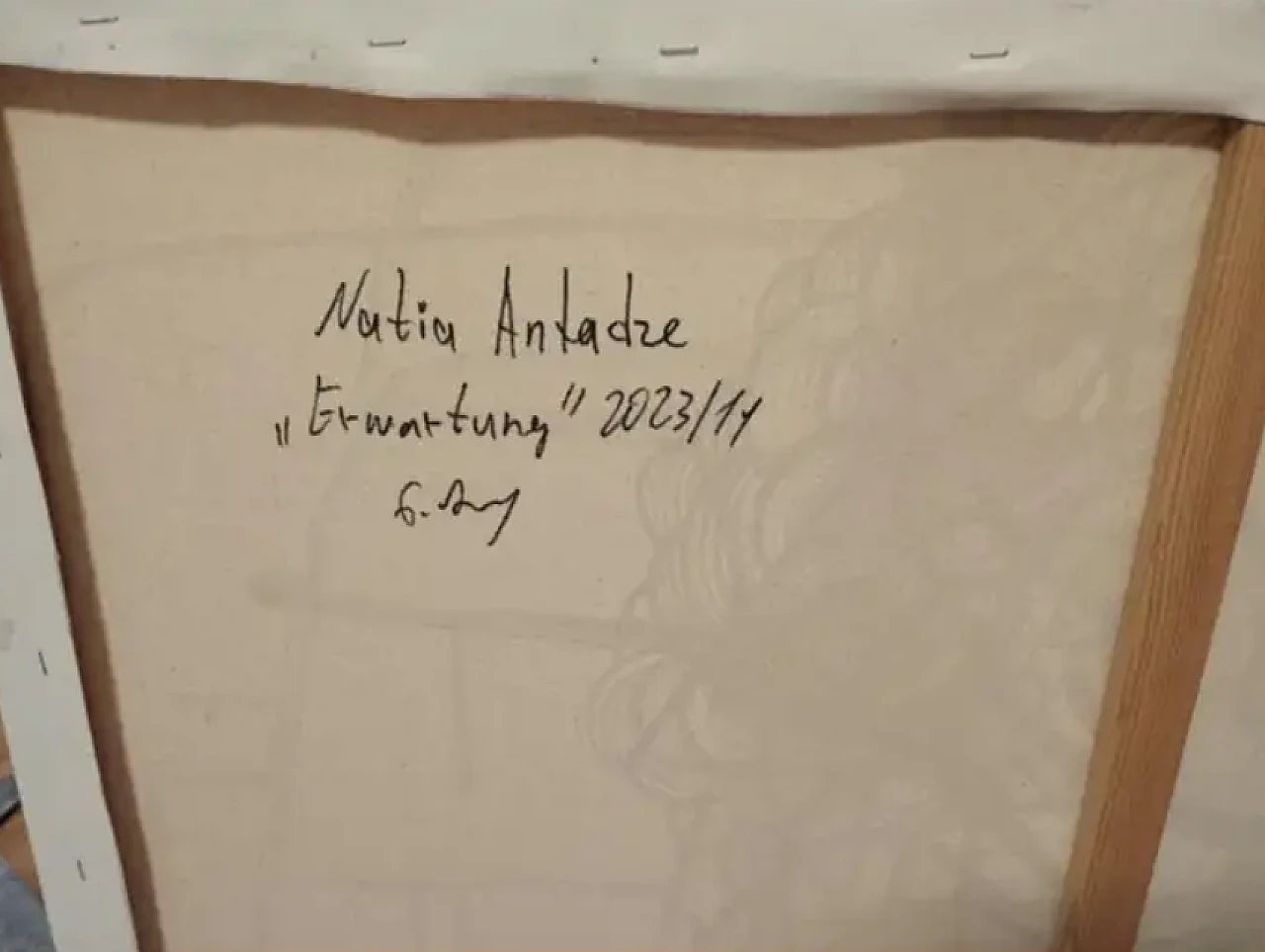 Expectation A 2023, abstract acrylic on canvas by Natia Antadze, 2000s 6