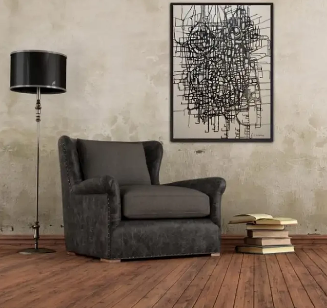 Expectation A 2023, abstract acrylic on canvas by Natia Antadze, 2000s 7