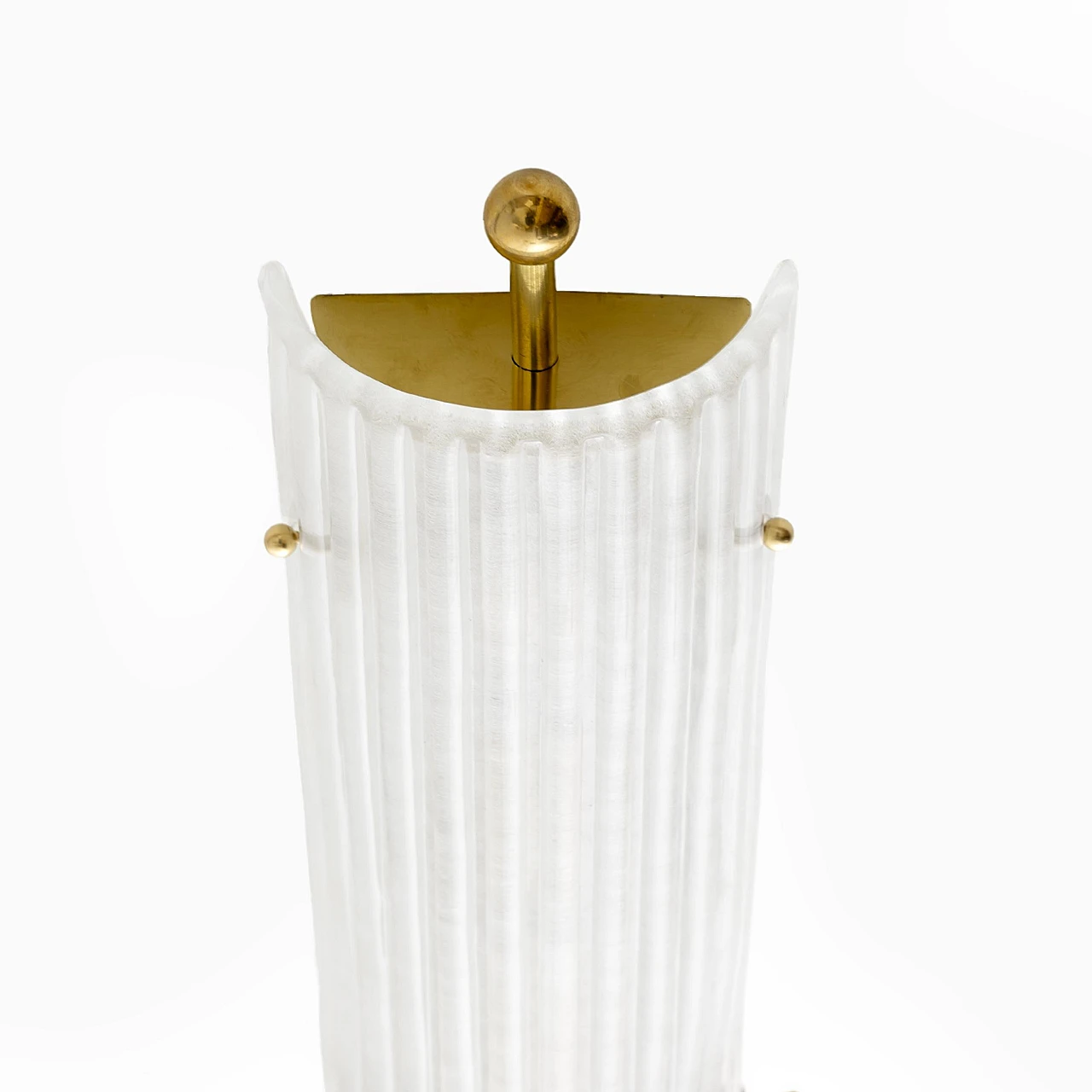 Coppia di lampade in vetro di Murano e ottone, anni 2000 8