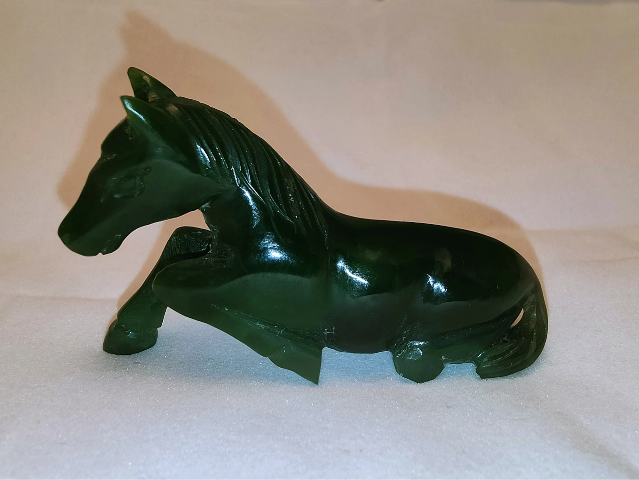 Vintage series of eight green jade horses 12