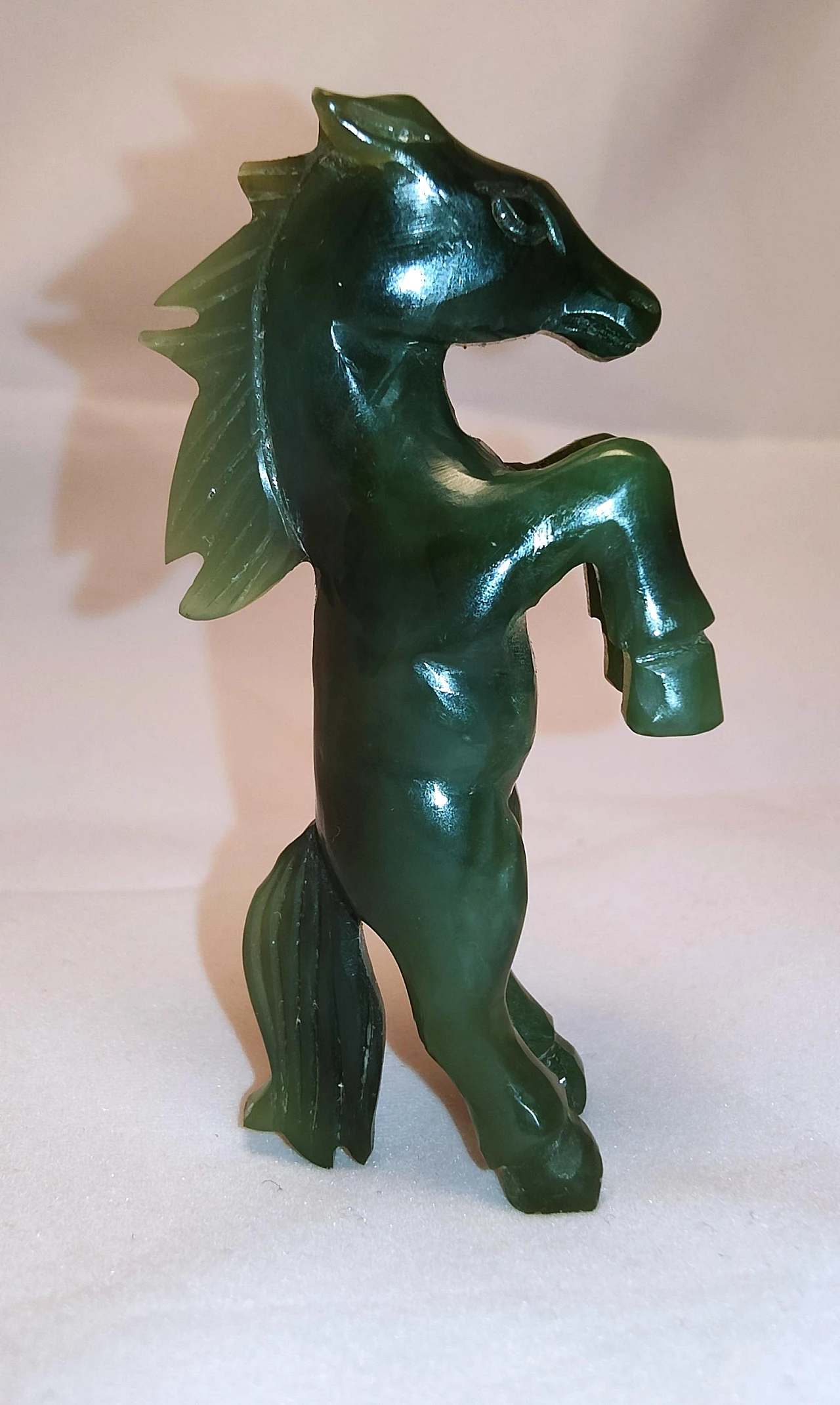Vintage series of eight green jade horses 13