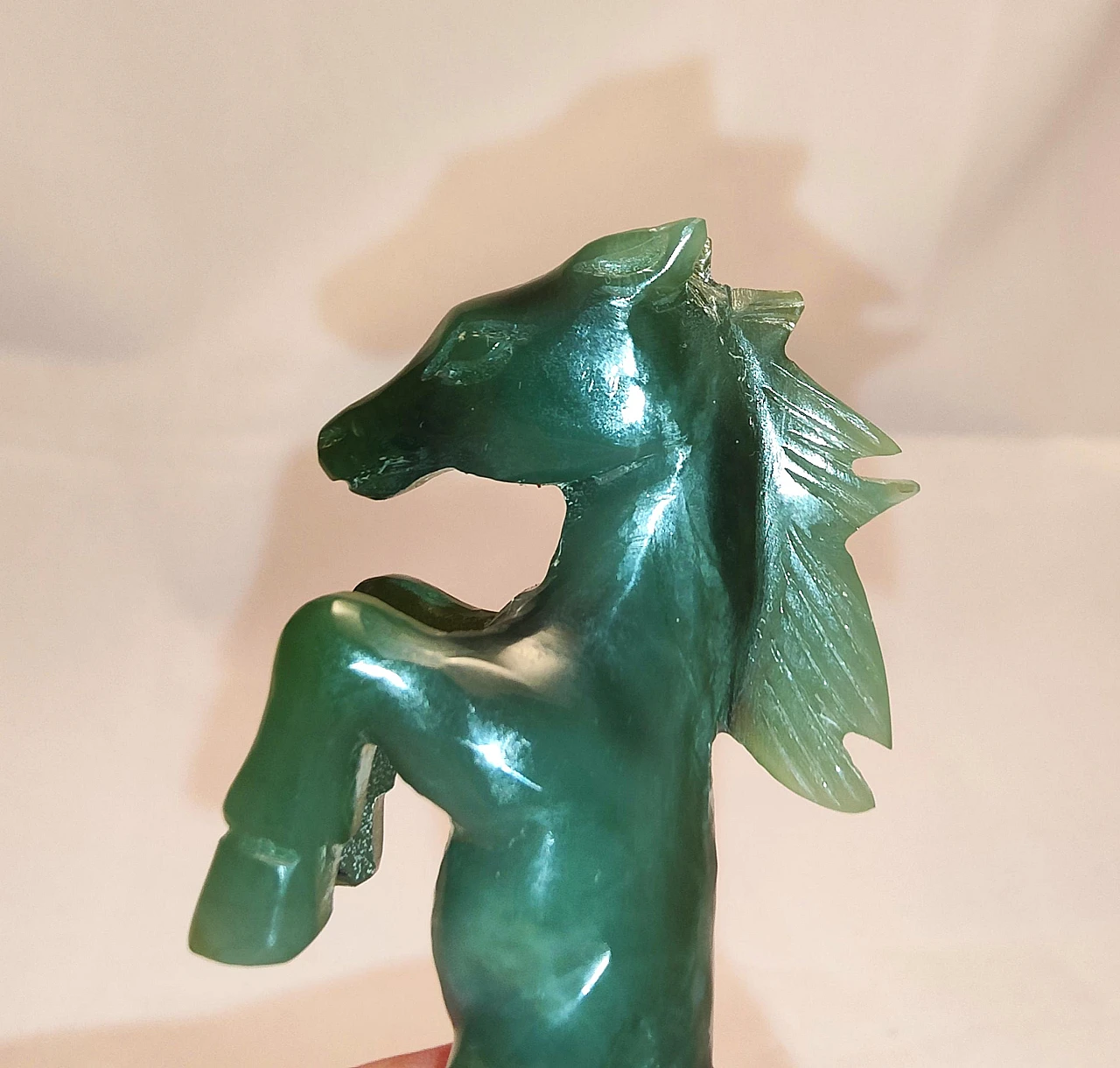 Vintage series of eight green jade horses 19