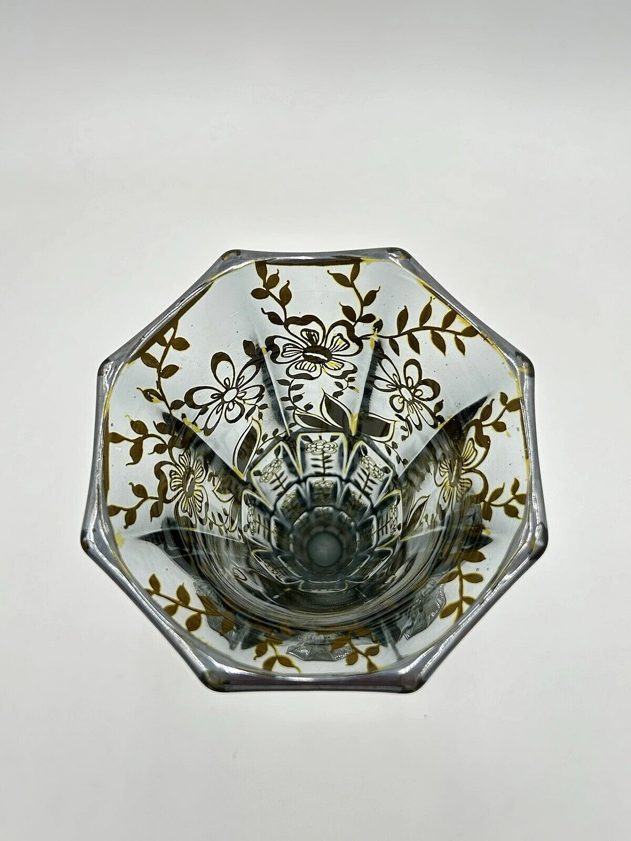 Vaso in vetro e decori in argento, anni '30 5