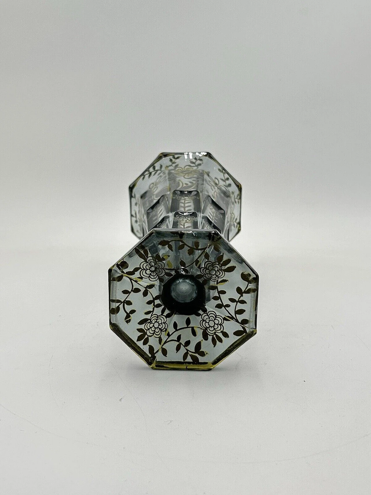 Vaso in vetro e decori in argento, anni '30 6