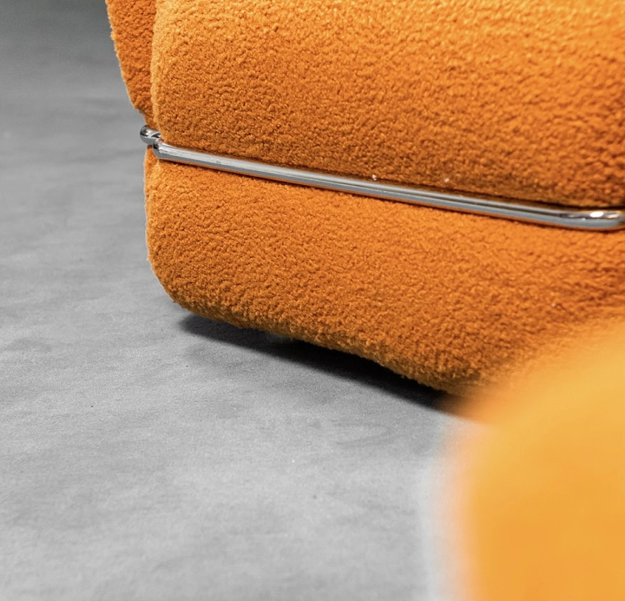 Divano modulare in tessuto bouclè arancione di Coccio Design, anni '70 6