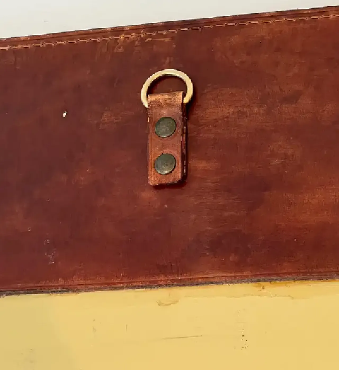 Leather mirror in the style of Jacques Adnet, 1950s 11