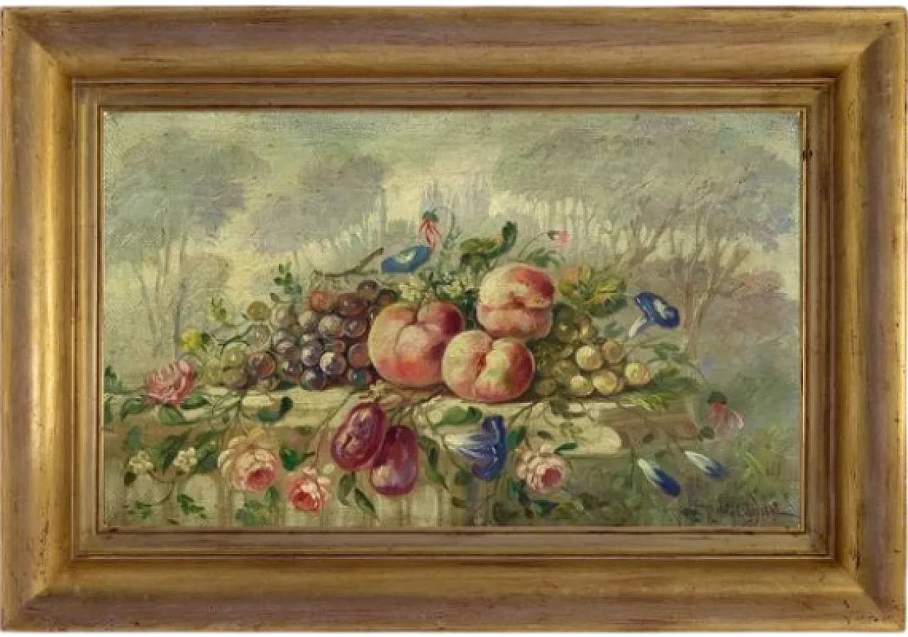 Still Life by Vittorio landi, oil on canvas with frame, 1990s 7