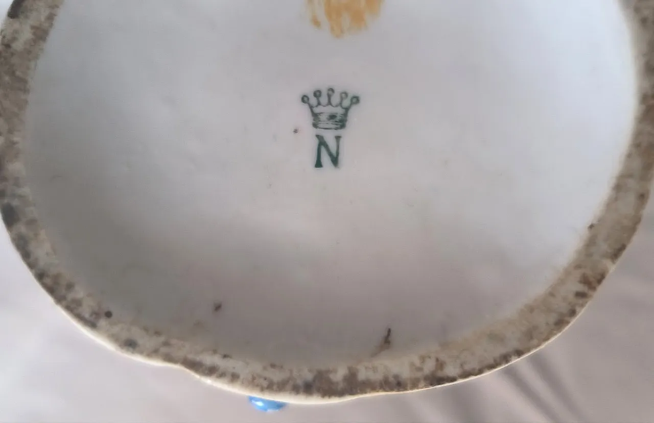 Coloured parrot tiles in Capodimonte porcelain, 1950s 1