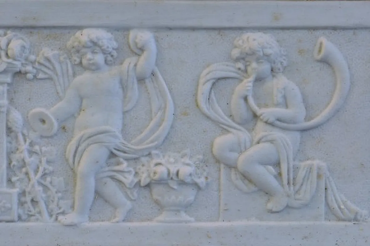 Amorini porcelain panel by Giulio Tucci, 2000s 4