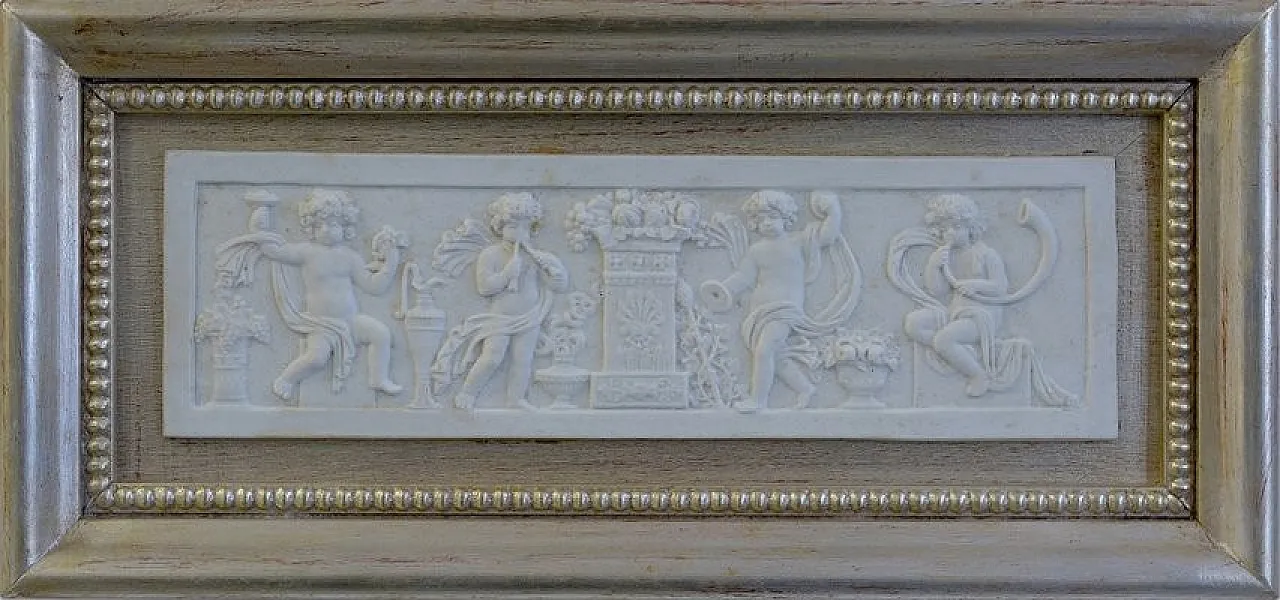 Amorini porcelain panel by Giulio Tucci, 2000s 6